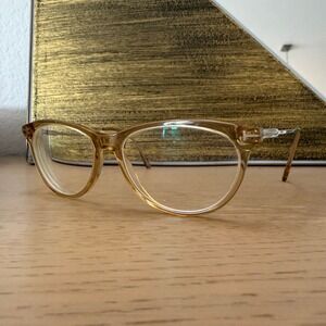 TOM FORD FT5509 045 Shiny Light Brown Cat Eye Eyeglasses